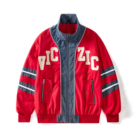 Casual Loose Fit Baseball Jacket
