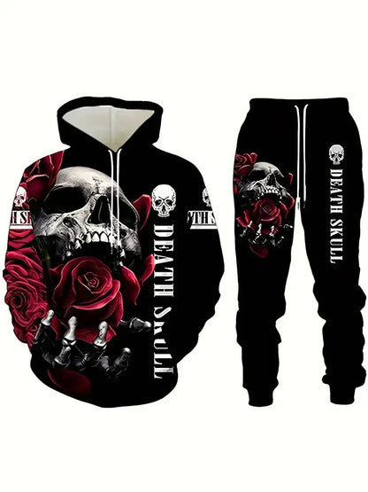 Casual Men's Hooded Sweatshuit
