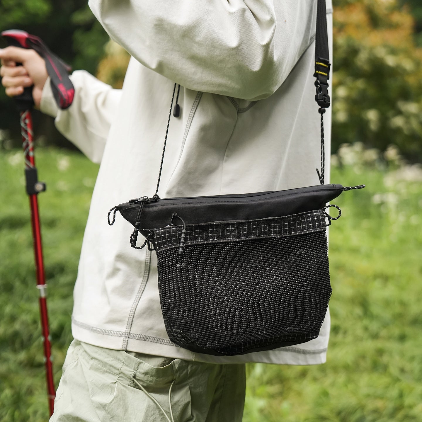Casual Messenger Bag with Flap Closure