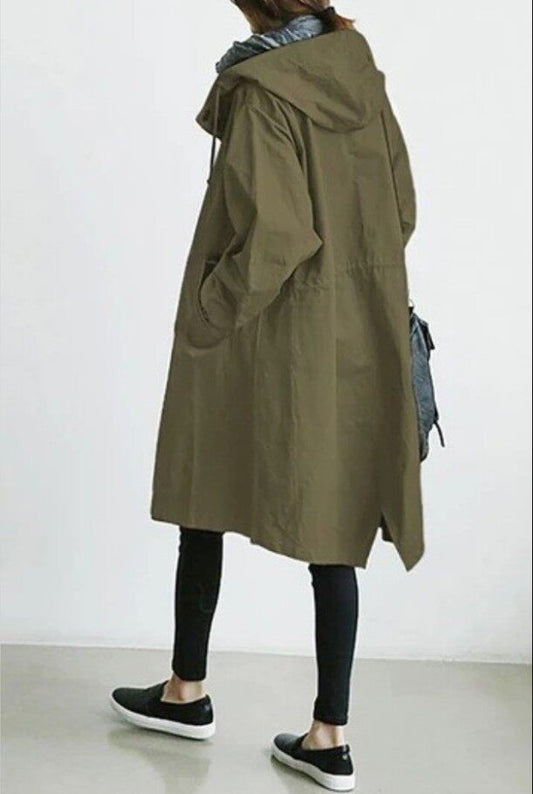 Casual Mid-Length Windbreaker Jacket
