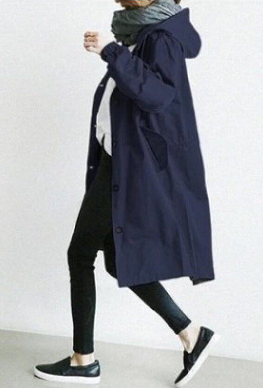 Casual Mid-Length Windbreaker Jacket