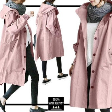 Casual Mid-Length Windbreaker Jacket
