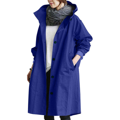 Casual Mid-Length Windbreaker Jacket