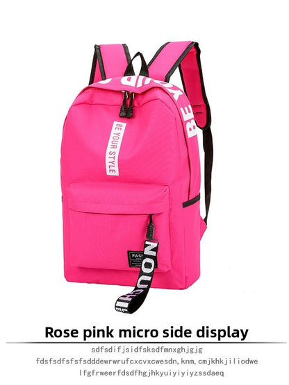 Casual Oxford Cloth School Backpack