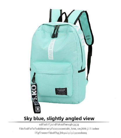 Casual Oxford Cloth School Backpack