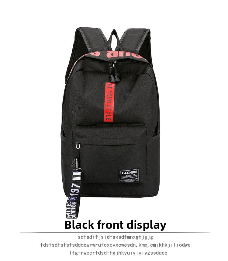 Casual Oxford Cloth School Backpack