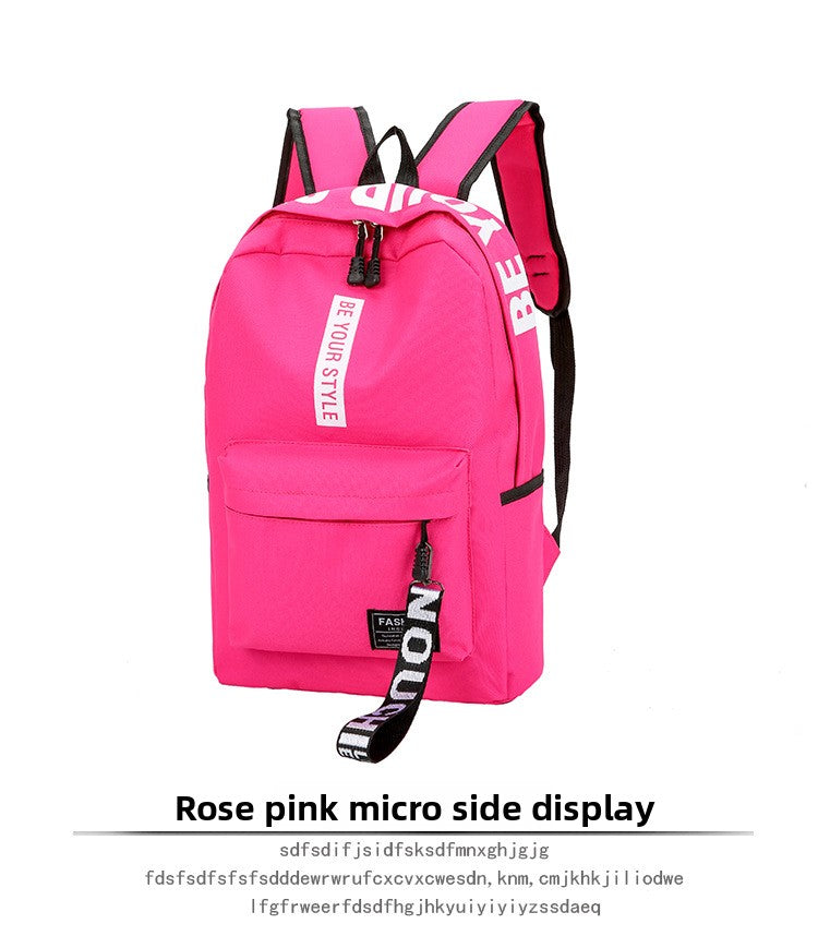 Casual Oxford Cloth School Backpack