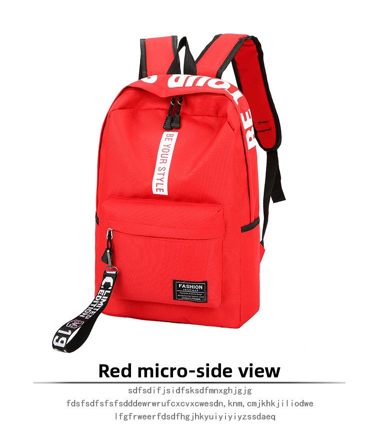 Casual Oxford Cloth School Backpack