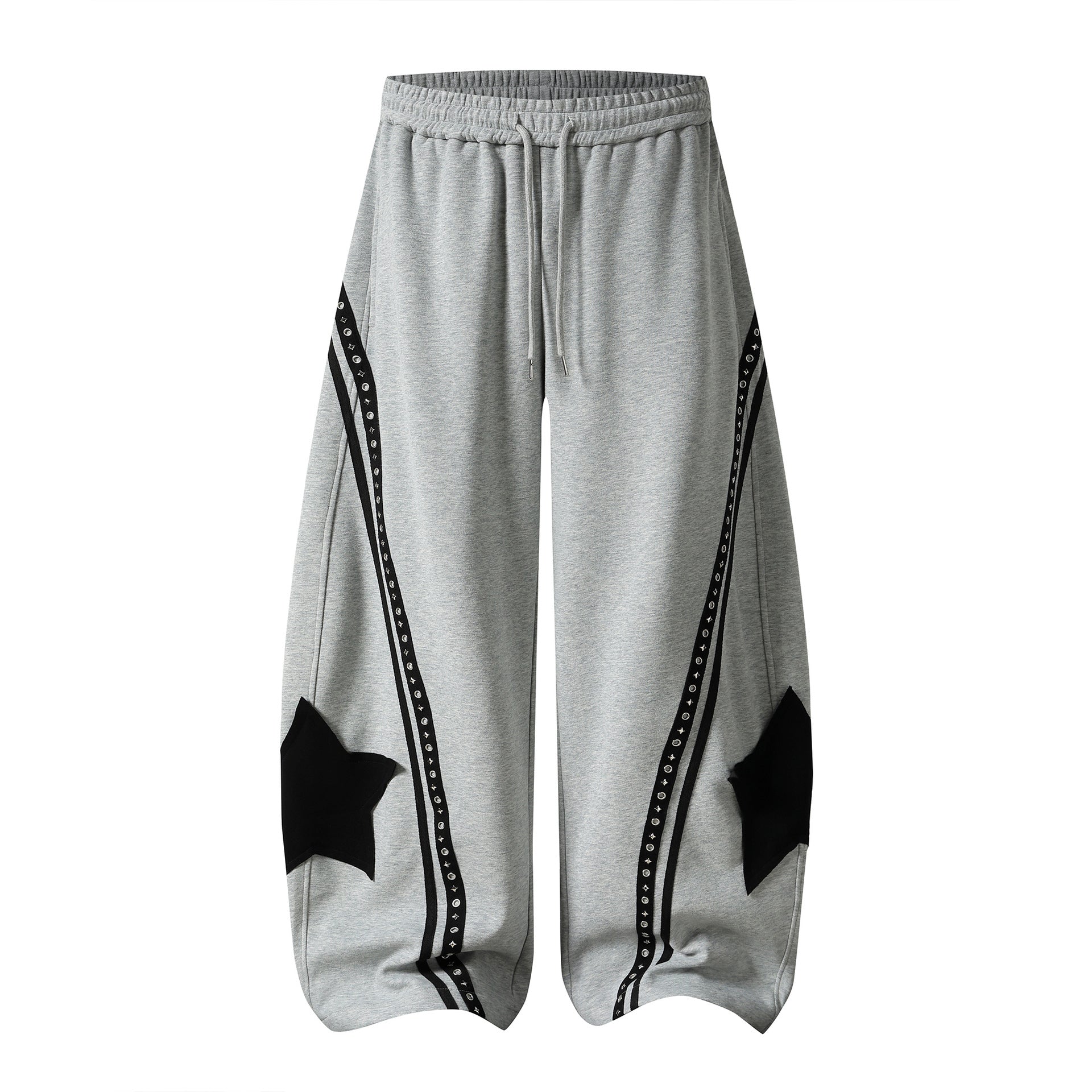Casual Patchwork Drawstring Pants