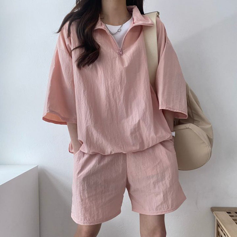 Casual Polo Shirt Set for Women