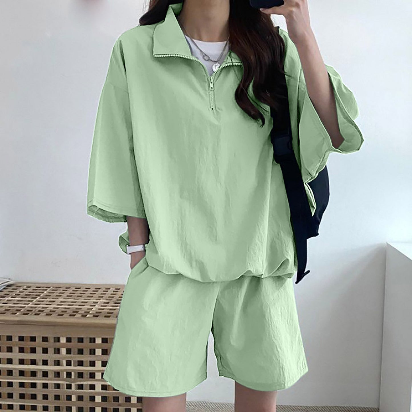 Casual Polo Shirt Set for Women