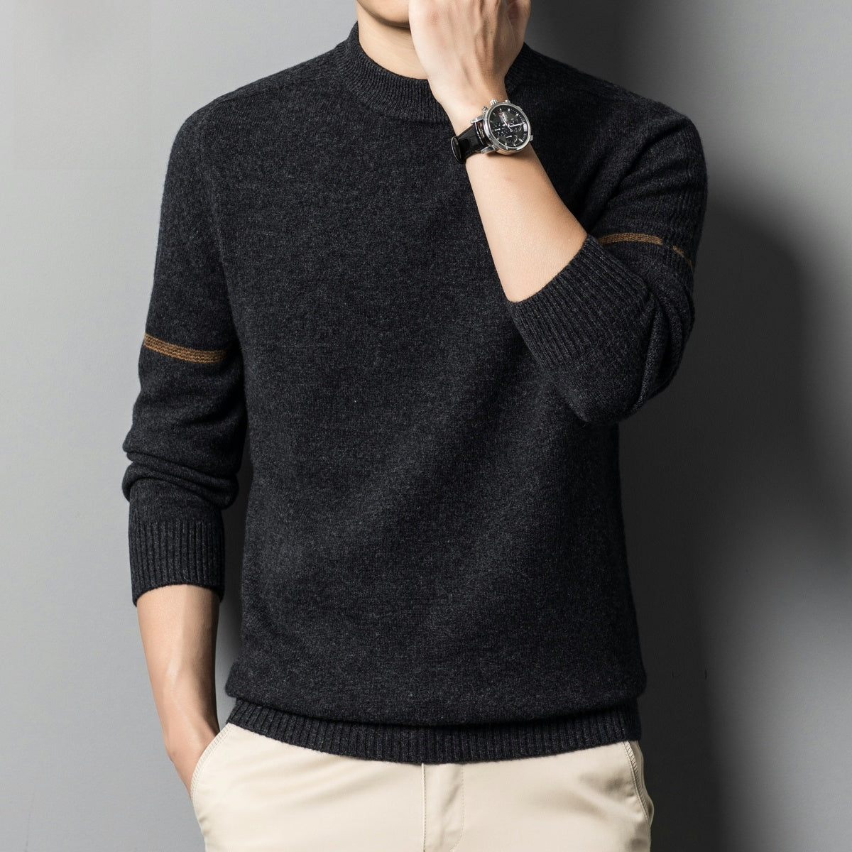 Casual Round-Neck Knitwear