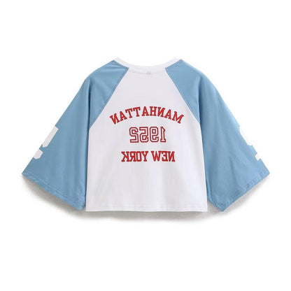 Casual round-neck short T-shirt and shorts