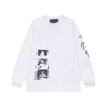 Casual short-sleeved T-shirt, printed cotton.