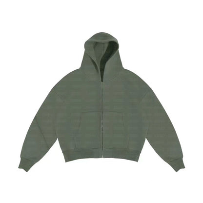Casual, simple, and stylish hooded cardigan