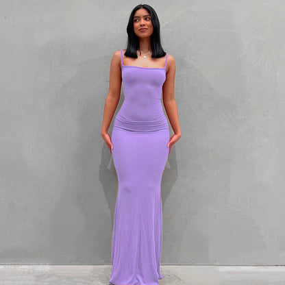 Casual Slim Sling Long Dress for Women