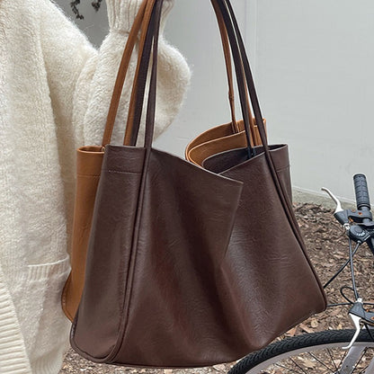 Casual Soft Leather Tote Bag