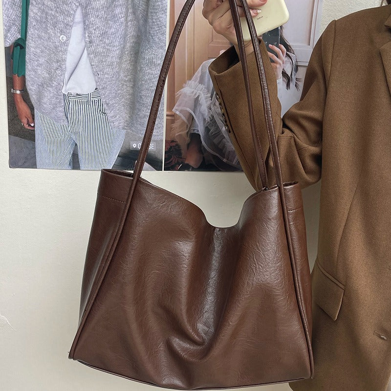 Casual Soft Leather Tote Bag