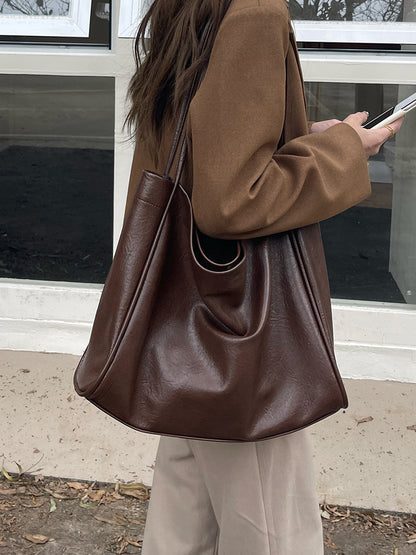 Casual Soft Leather Tote Bag