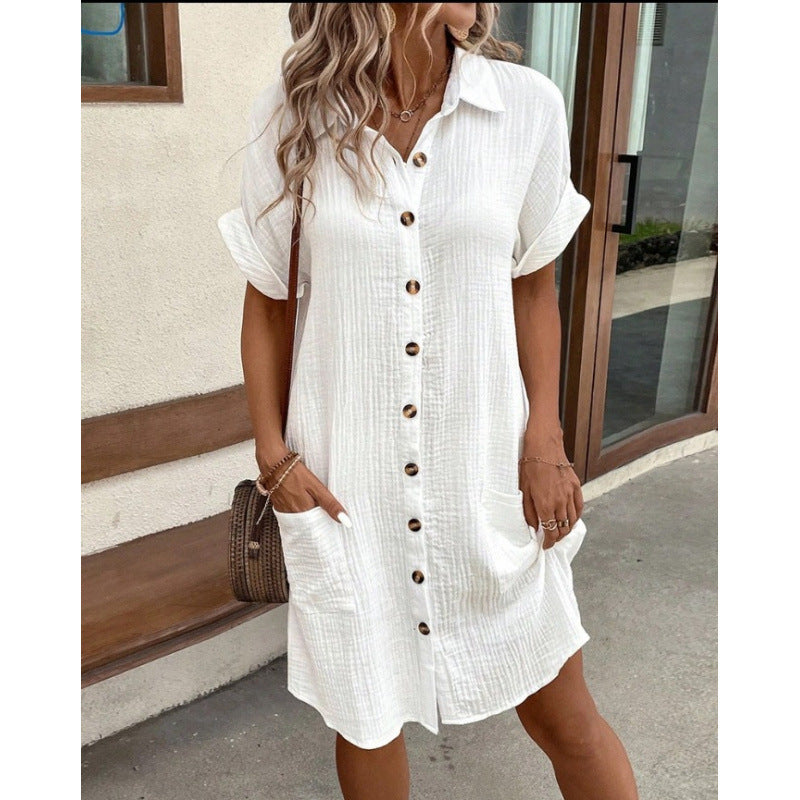Casual solid color dress