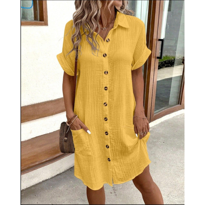 Casual solid color dress