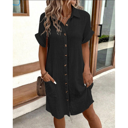 Casual solid color dress