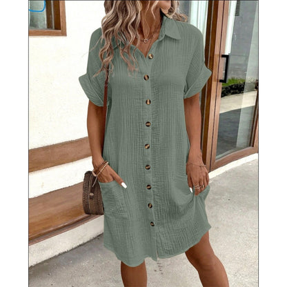 Casual solid color dress