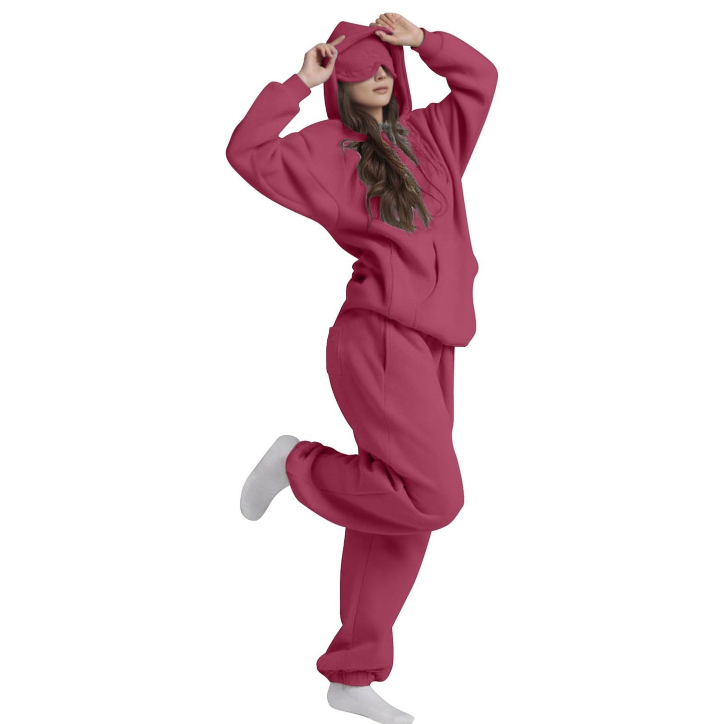 Casual Solid Color Hooded Sweatshirt