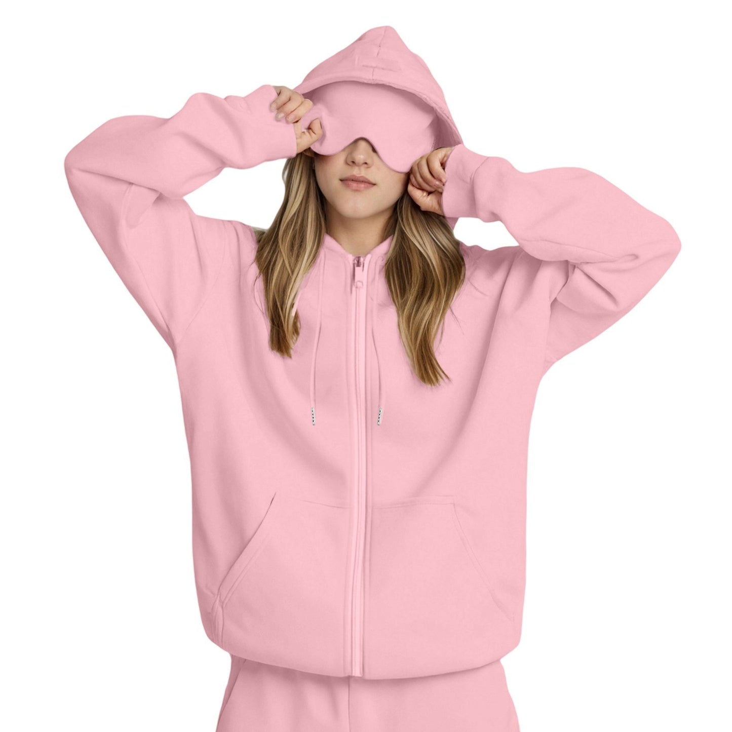 Casual Solid Color Hooded Sweatshirt