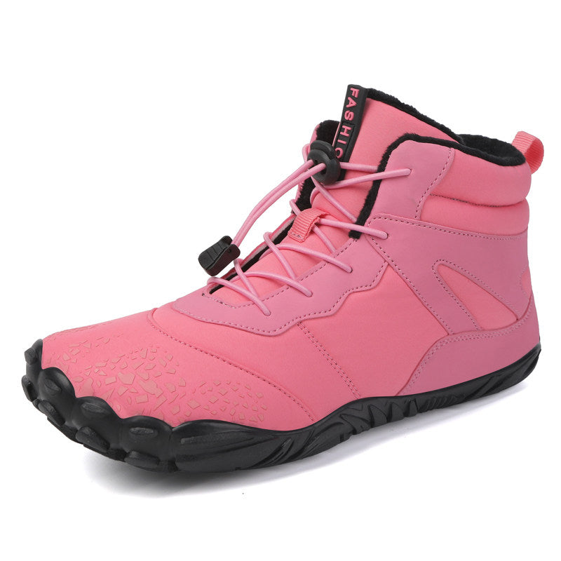 Casual Sports Non-Slip Waterproof Fleece-Lined Thickened High-Top Snow Boots and Cotton Shoes