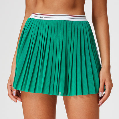 Casual Sports Polo Shirt and Skirt Set