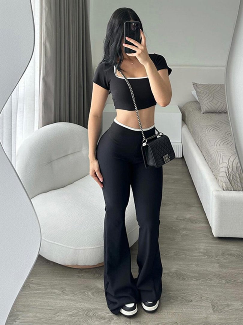 Casual Sports Style Two-Piece Set
