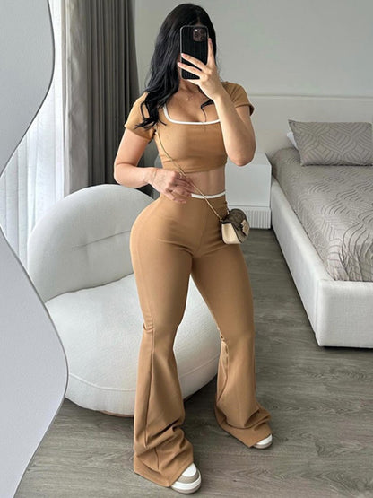 Casual Sports Style Two-Piece Set