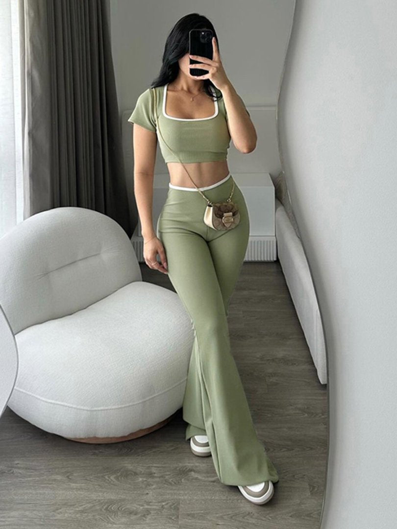 Casual Sports Style Two-Piece Set