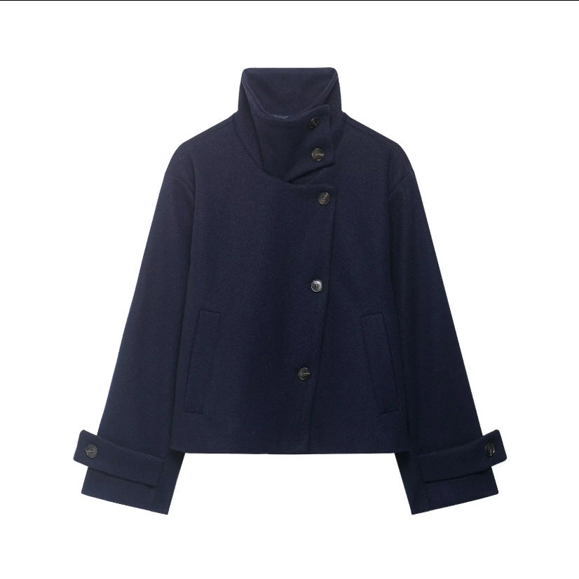 Casual Stand Collar Womens Jacket