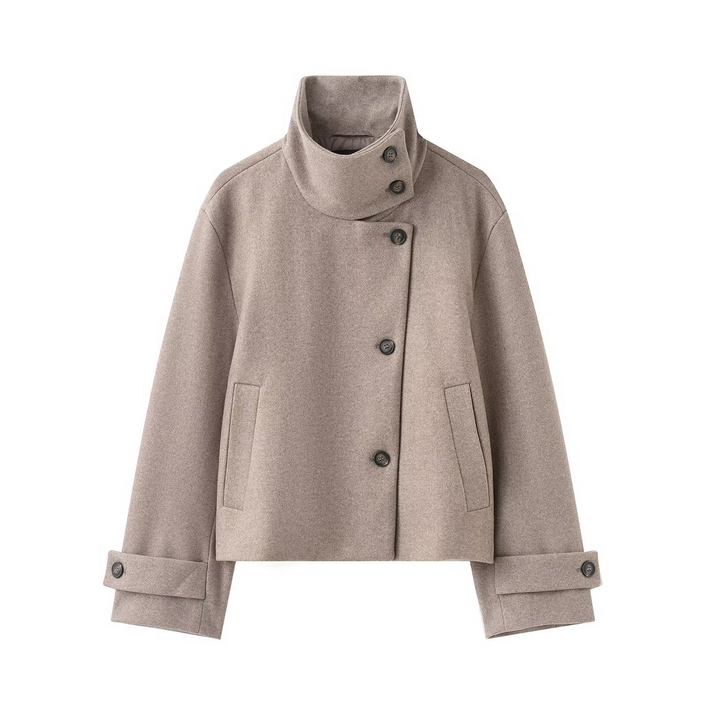 Casual Stand Collar Womens Jacket