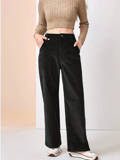 Casual straight-leg pants woman