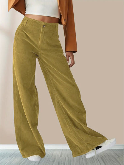 Casual straight-leg pants woman