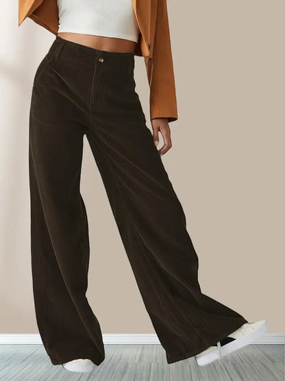 Casual straight-leg pants woman