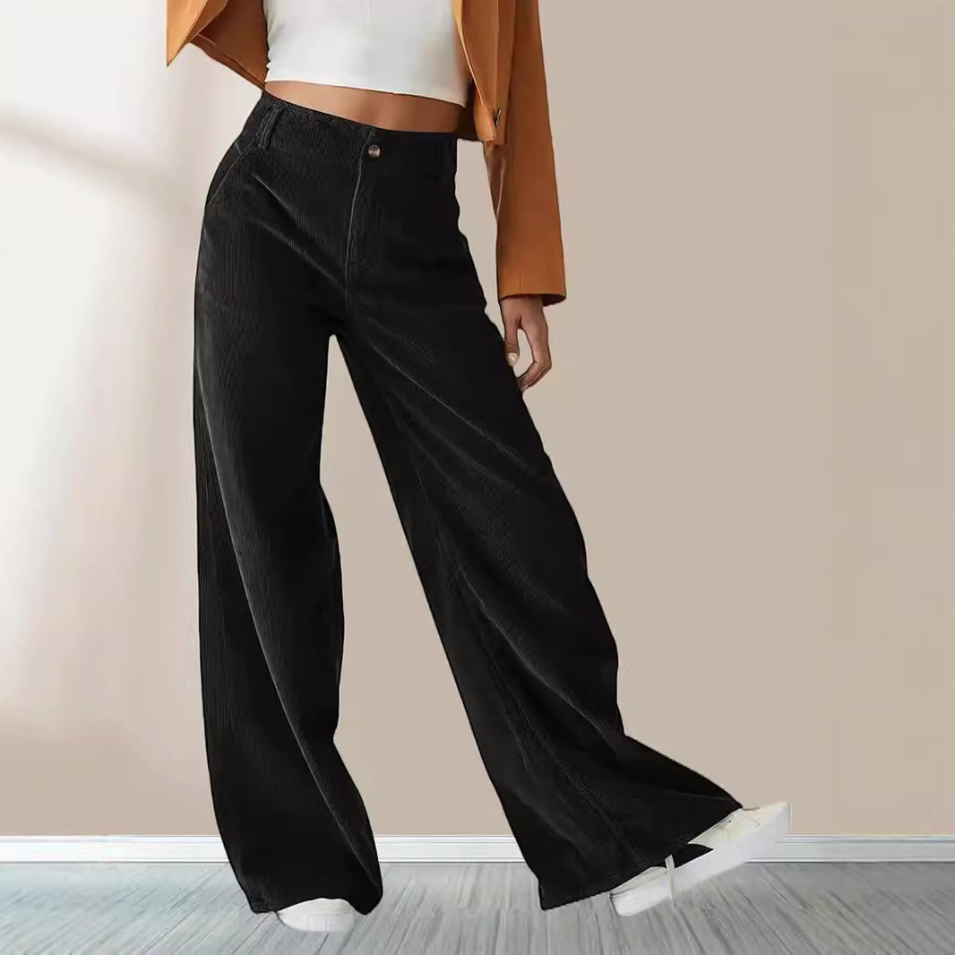 Casual straight-leg pants woman
