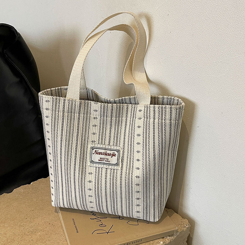 Casual striped handbag