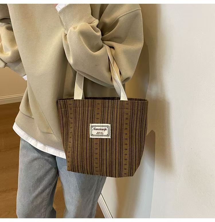 Casual striped handbag
