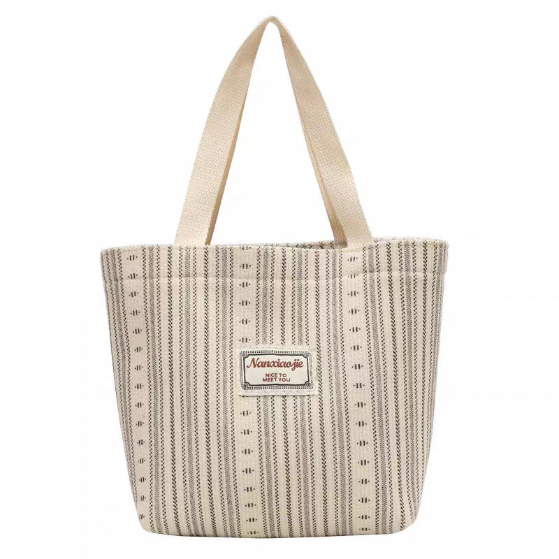 Casual striped handbag