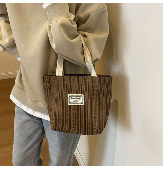 Casual striped handbag
