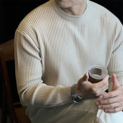 Casual Striped Knitted Sweater for Men