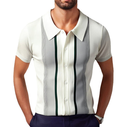 Casual Striped Polo Shirt