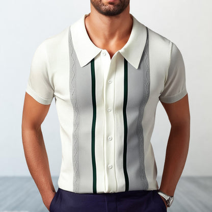Casual Striped Polo Shirt