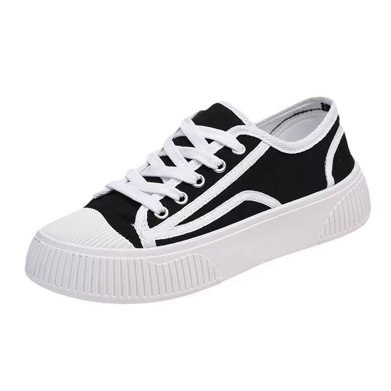 Casual Thick-Soled Canvas Sneakers