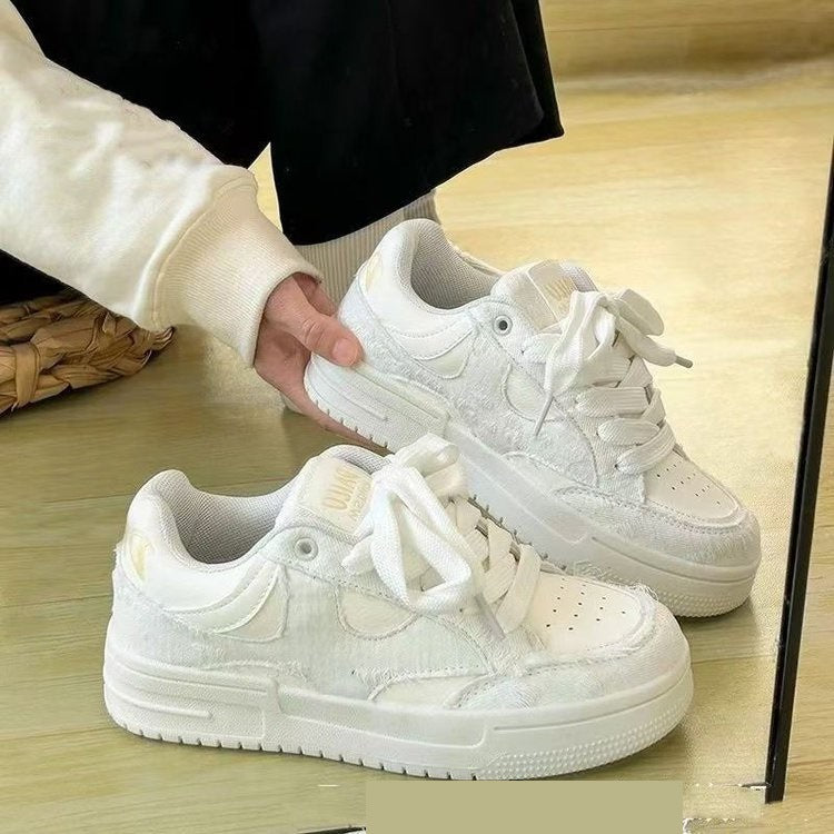 Casual Thick-Soled Women Sneakers Breathable Round Toe Leisure Shoes
