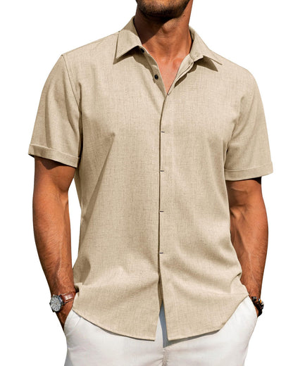 Casual Tie-Dye Linen Shirt